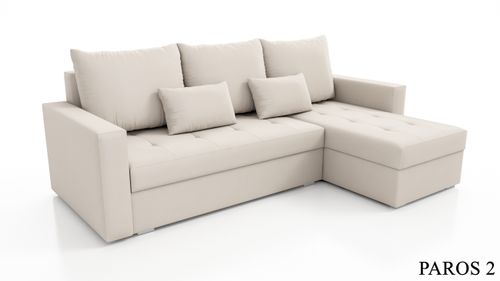 Rozkładany narożnik Focus pikowany z pojemnikiem na Arena.pl