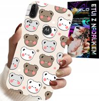 ETUI DO MOTOROLA MOTO E6 PLUS - MIŚ MISIE WZORY DLA NAJMŁODSZYCH + SZKŁO