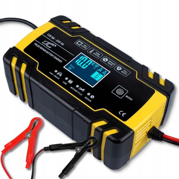 PROSTOWNIK ŁADOWARKA AUTOMATYCZNY INTELIGENTNY LCD 24V 12V 8A zdjęcie 4