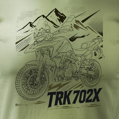 Koszulka z motocyklem Benelli TRK 702 X TRK702 TRK702X męska khaki REGULAR S na Arena.pl