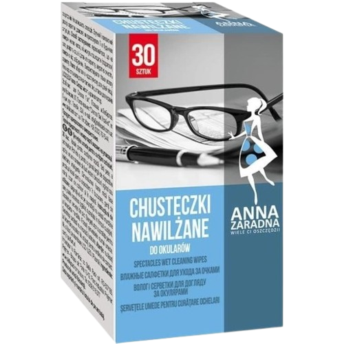 ANNA ZARADNA Chusteczki nawilżane do okularów 1op zdjęcie 1