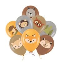 Balony lateksowe Leśni przyjaciele, 8 szt.
