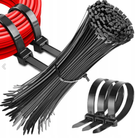 Trytytka trytka opaska zaciskowa kablowa czarna zestaw 100 sztuk 120x3 mm