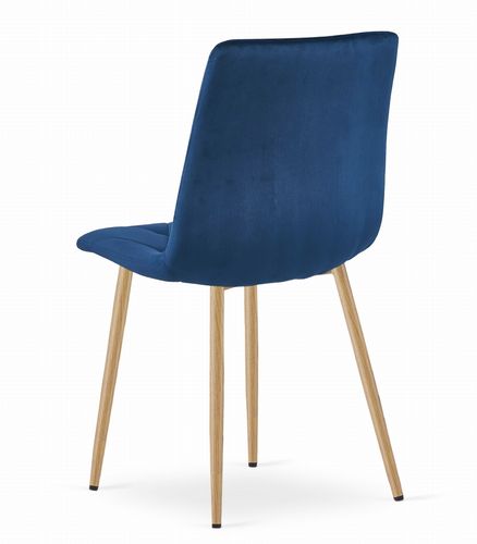 Krzesło LIBRA - granat aksamit / nogi kolor drewna x 3 na Arena.pl