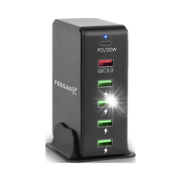Ładowarka sieciowa Feegar Tower 86W 6x USB Typ C Szybkie Stabilne Ładowanie