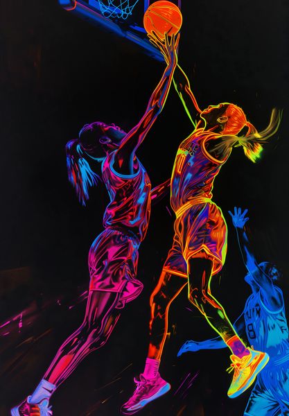 Plakat 68x98cm Mecz W Kosza zdjęcie 1