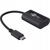 Adapter Przejściówka ze Złącza USB Typ C na VGA Goobay 0.2m Czarny