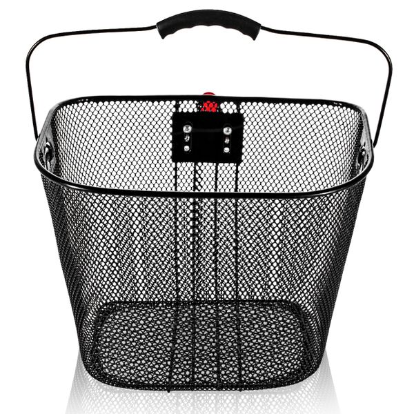 Metalowy Koszyk na Rower, Kierownicę + Wkład zdjęcie 15