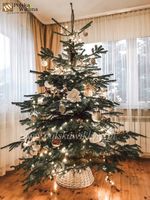 OSŁONKA WIKLINOWA NA STOJAK POD CHOINKĘ 60 CM OSŁONA WIKLINOWA WYBIELANA