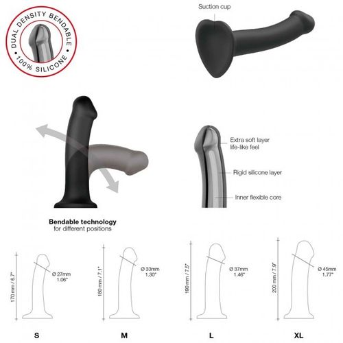silicone bendable dildo double density chocolate s na Arena.pl