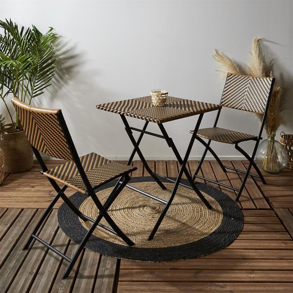 Krzesło składane Marron plecione zdjęcie 3