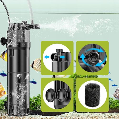 5W1 FILTR WEWNĘTRZNY Z LAMPĄ UV 800L/H DO AKWARIUM 100-300L Z UVC na Arena.pl