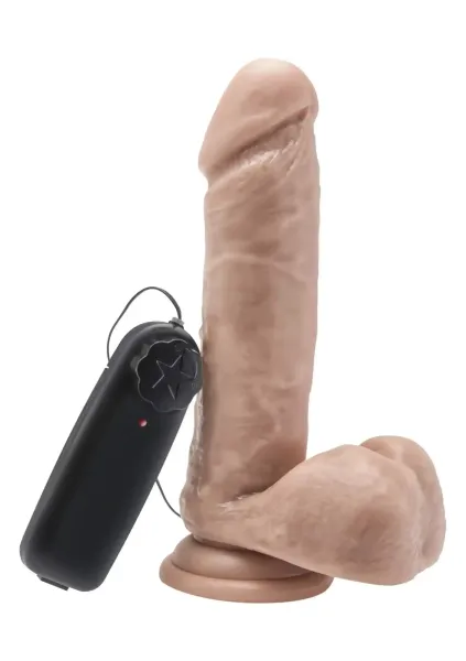 Dildo 7in. with Balls Vibrator Light skin tone zdjęcie 1