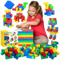 Klocki Magnetyczne Edukacyjne konstrukcyjne KOSTKI SZEŚCIANY MAGNESY zestaw