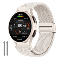 Pasek do HUAWEI Watch GT Runner 2 opaska bransoleta pleciony beżowy 20mm