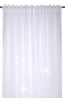 FIRANA GŁADKA BIAŁA NA SZELKACH 290 x 260 cm FIRANKA OKIENNA DUŻA