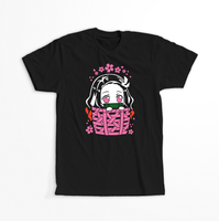 Koszulka Czarna Demon Slayer / Kimetsu no Yaiba / Miecz zabójcy demonów - WYBIERZ KOLOR KOSZULKI I FASON Damska L