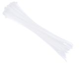 Opaski kablowe nylonowe 300x3,6 mm, białe, 100 szt.