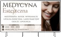 BANER REKLAMOWY 2x1 m plandeka duży wybór różne wzory MEDYCYNA ESTETYCZNA