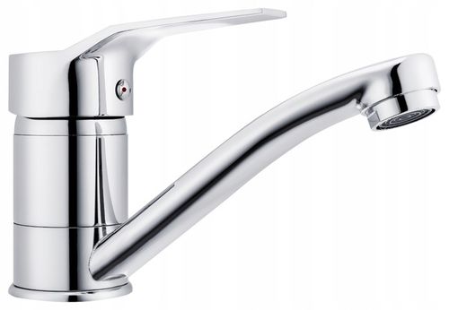 BATERIA UMYWALKOWA NISKA Z RUCHOMĄ WYLEWKĄ STOJĄCA CHROM SREBRNA na Arena.pl