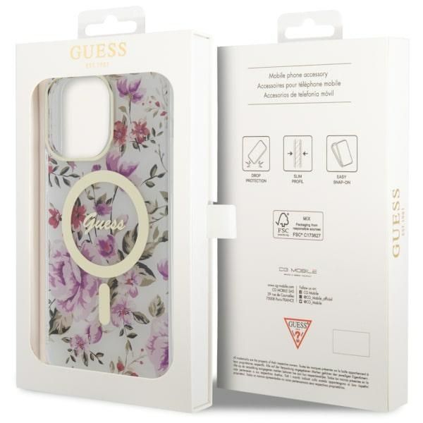 Etui Guess do iPhone 14 Pro, Przezroczysty, MagSafe zdjęcie 8