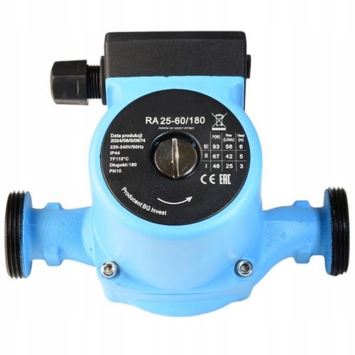 POMPA OBIEGOWA RA 25/60 180 CYRKULACYJNA DO CENTRALNEGO OGRZEWANIA C.O CWU na Arena.pl