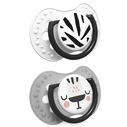 LOVI Smoczek silikonowy dynamiczny 3-6m 2 szt  Salt&Pepper na Arena.pl