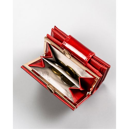 elegancki portfel damski z rfid z lakierowanej skóry - peterson na Arena.pl