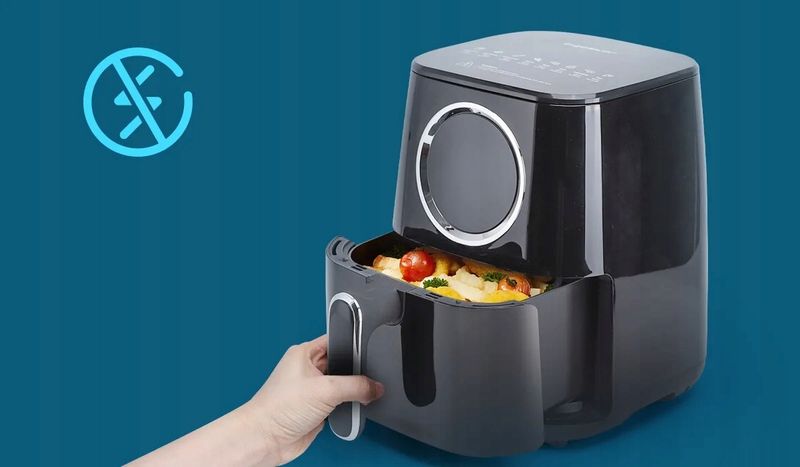 Frytkownica Beztłuszczowa Air Fryer 4.2L Moc 1400W Okno Podglądowe zdjęcie 9