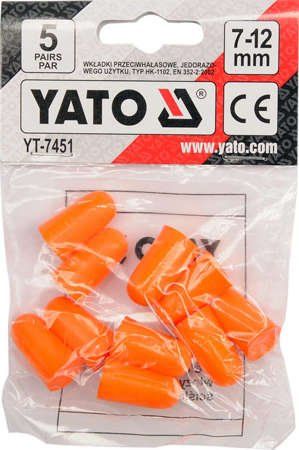 zatyczki do uszu pianka 33db 5par - yt-7451 na Arena.pl