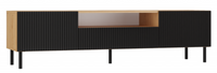 Nowoczesna Szafka RTV 160 cm Artisan + Czarny KAMIKA SLIM TS - 3 Kolory