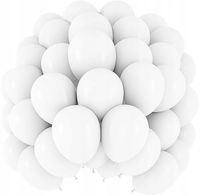 Balony Białe Pastelowe Piękne Matowe Ślub Wesele Komunia Chrzest 100szt.