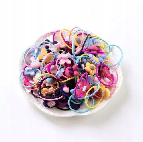 Zestaw Gumek 40Szt Do Włosów Dziewczynki Dziecka na Arena.pl