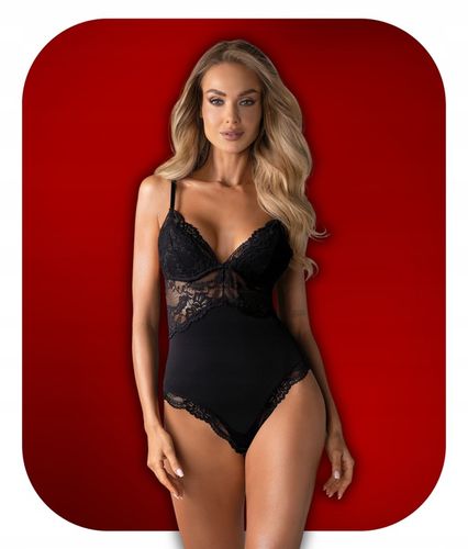 Obsessive Piękne Body Dekolt z Koronką na Prezent Love L/XL 810-TED Czarne na Arena.pl