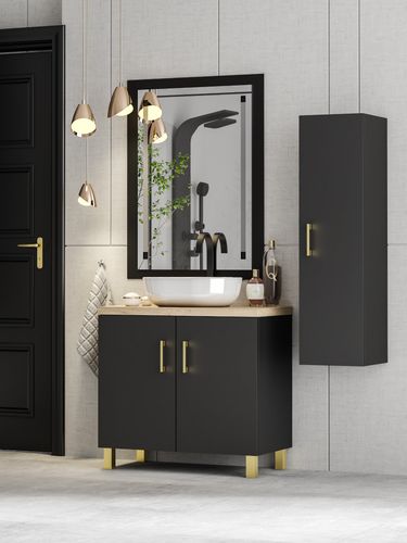 ZESTAW MEBLI ŁAZIENKOWYCH 80 szafka umywalka słupek w. (W7) + BLANCO na Arena.pl