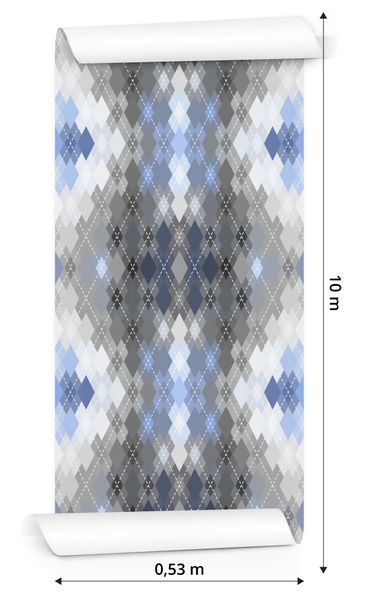 Tapeta GEOMETRYCZNA - Wzór Argyle zdjęcie 3