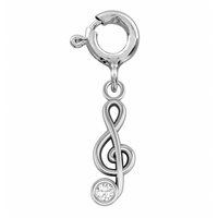 SREBRNY CHARMS KLUCZ WIOLINOWY Z CYRKONIĄ SREBRO PRÓBY 925