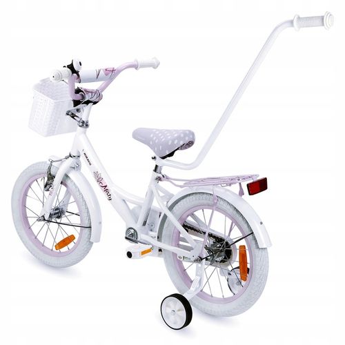 ROWEREK DZIECIĘCY 16 CALI ROWER DLA DZIEWCZYNKI KOSZYK I PROWADNIK + GRATIS na Arena.pl