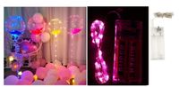 lampk 10szt  dekoracyjne na druciku 30 led 3m różowe (na baterie)  nt2407