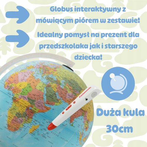 Globus ARTGLOB interaktywny podświetlany 8 JĘZYKÓW w tym POLSKI PARLAMONDO na Arena.pl