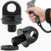 Uchwyt na Pasek 1/4" ŚRUBA Aparatu Gimbala 19 mm Aluminium Guma Czarny