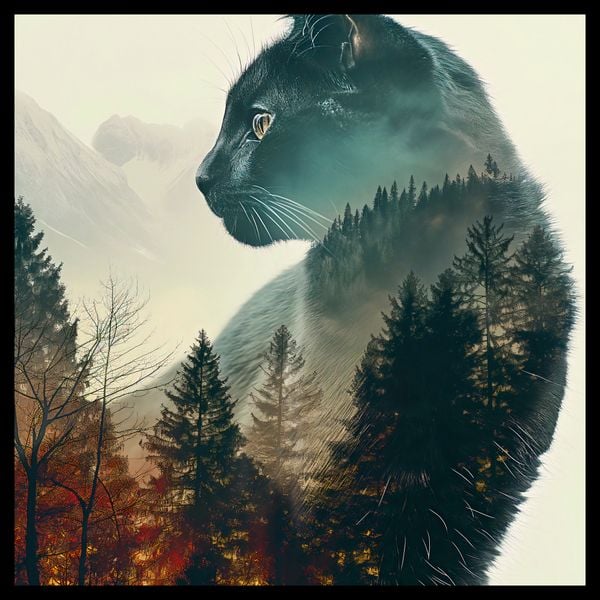 Plakat 40x40cm Koci Duch Lasu zdjęcie 2