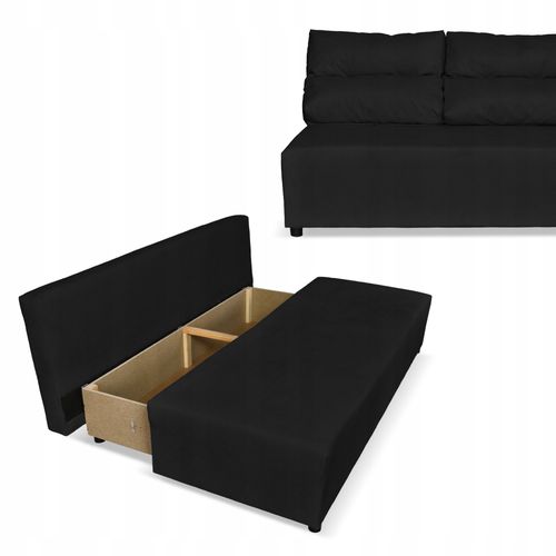 Zestaw KIMO funkcja spania sofa fotele Family Meble czarny Hunter welur na Arena.pl