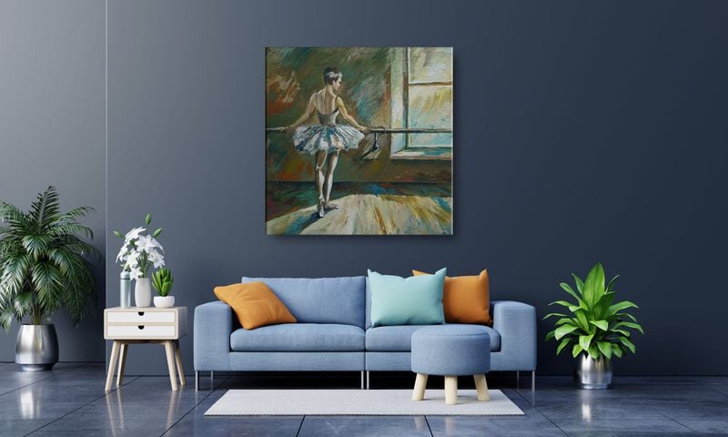 OBRAZ NA PŁÓTNIE 004 Baletnica 40x40cm zdjęcie 4