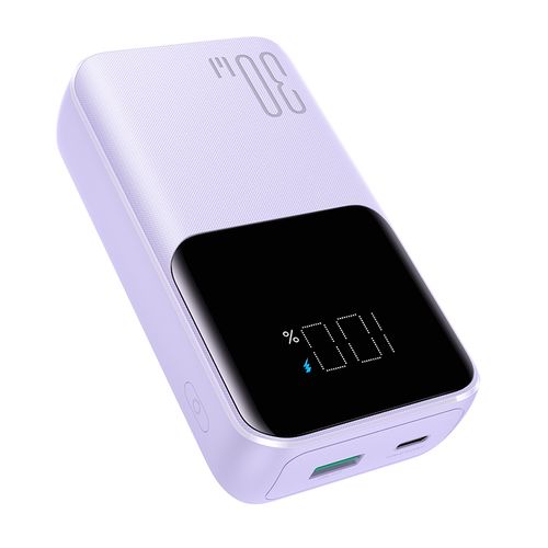 Mini powerbank 20000mAh z wbudowanymi kablami JR-PBC07 30W jasno fioletowy na Arena.pl