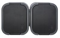B2 GNIAZDO PODWÓJNE N/T Z/U IP54 SZARO/CZARNE - E+9001582