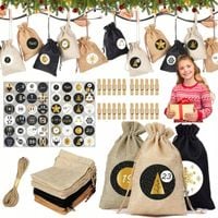 KALENDARZ ADWENTOWY DLA DZIECI DIY WORECZKI WISZĄCY PREZENT NAKLEJKI ZESTAW