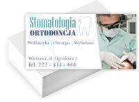 Wizytówki firmowe reklamowe 200 szt różne wzory STOMATOLOG ORTODONCJA