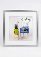 Ramka na zdjęcia 50x50 cm srebrna kwadratowa bezpieczne szkło pleksi