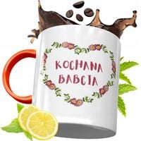 Kubek Pomarańczowy Dla Babci Dzień Babci Prezent Z Nadrukiem Ze Zdjęciem